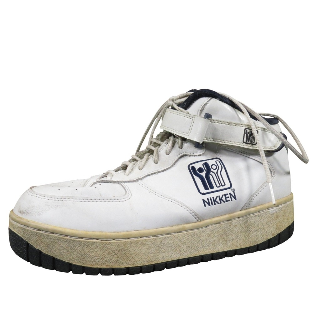 Nikken CardioStrides Men 9.5 White Leather Training Sneakers Weighted Walking